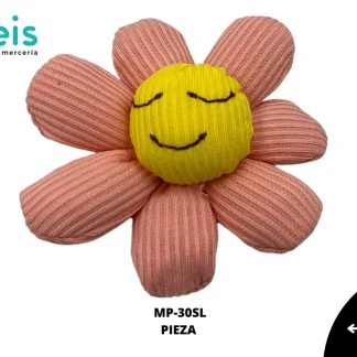 MINI PELUCHE FLOR OJOS CERRADOS 25 PZ/PQT MP-30SL SALMON