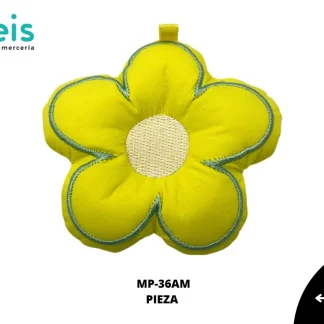 MINI PELUCHE FLOR CON CONTORNO 25 PZ/PQT MP-36AM AMARILLO