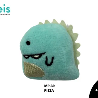 MINI PELUCHE DINOSAURIO DE LADO 50 PZ/PQT MP-39 CELESTE