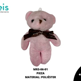 PELUCHE OSO CUERPO COMPLETO PEQUEÑO ROSA