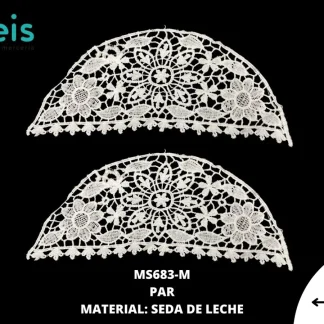 MANGA SEDA DE LECHE MS683-M 32cmX14cm BLANCO