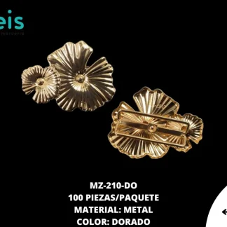 HERRAJE METAL CARACOL FOCIL MZ-210 100 PZ/PQT DORADO