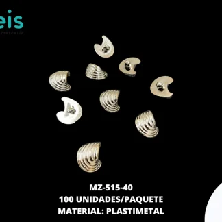 BOTON PLASTICO PATA MEDIA LUNA 40L 200 PZ/PAQ