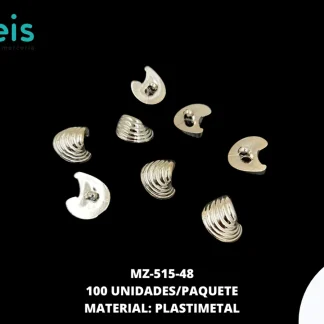 BOTON PLASTICO PATA DECORADO MEDIA LUNA 48L 100 PZ/PAQ