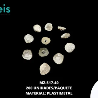 BOTON PLASTICO PATA CIRCULAR CON LINEAS 40L DORADO 200 PZ/PAQ