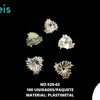 BOTON PLASTICO PATA AMORFO 62L DORADO MZ-520 100 PZ/PAQ