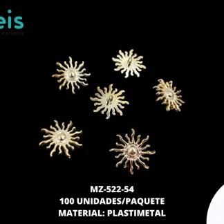 BOTON PLASTICO PATA SOL 54L DORADO 100 PZ/PAQ