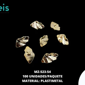 BOTON PLASTICO AMORFO 54L DORADO 100 PZ/PAQ