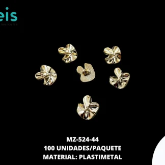 BOTON PLASTICO PATA AMORFO 44L DORADO 100 PZ/PAQ