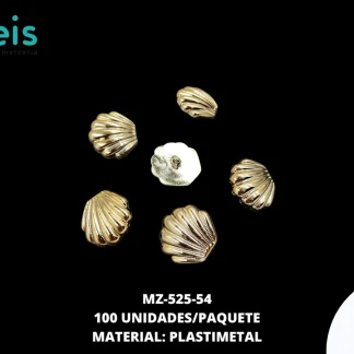 BOTON PLASTICO PATA CONCHA 54L 100 PZ/PAQ