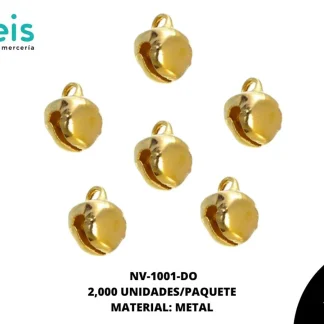 CASCABEL PERA NV-1001-DO 10mm 2,000 PZ/PQT DORADO