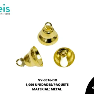 CASCABELES CAMAPANA MET NV-8016-DO 1.2cm 1,000 PZ/PQT DORADO