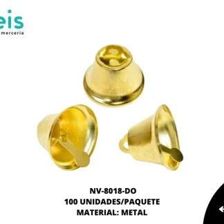 CASCABELES CAMAPANA MET NV-8018-DO 4.3cm 100 PZ/PQT DORADO