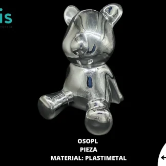 ACCESORIOS MANIQUIES DECORACION OSO OSOPL 41cmX50cm PLATA