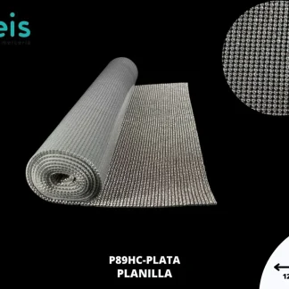 MESH 2 PIEDRA 2MM P89HC 1.20mtsX35cm PLATA/CRISTAL