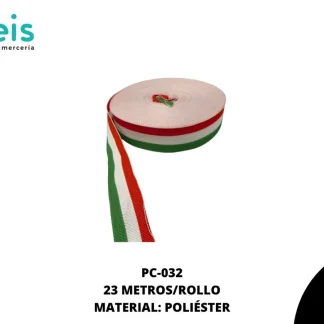 CINTAS RIGIDAS TRICOLOR PC-032 23 MTS/ROLLO 2CM