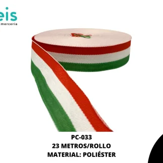 CINTAS RIGIDAS TRICOLOR PC-033 23 MTS/ROLLO 2.5CM