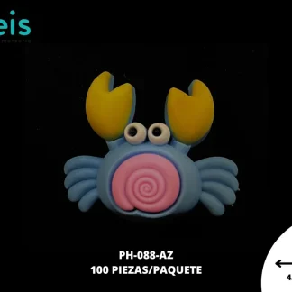 PIN GOMA 5.5 x 4 CM 100 U/PAQ AZUL