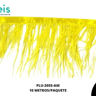 TIRA DE PLUMAS 10 METROS REF: 2055 AMARILLO 9-11CM