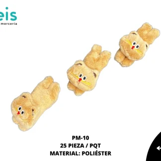 MINI PELUCHE GATO 25 PZ/PQT CAFÉ