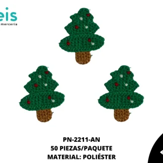 PARCHES ARBOL NAVIDEÑO 50 PZ/PQT