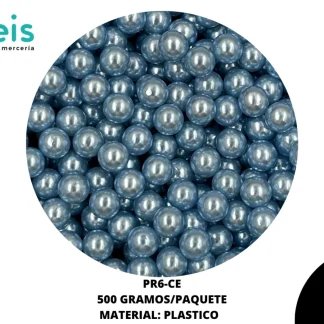 PERLAS REMACHE PR6-AC 6mm 500 GRS/BOLSA AZUL CIELO