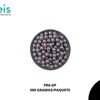 PERLAS REMACHE PR6-GP 6mm 500 GRS/BOLSA GRIS PERLA