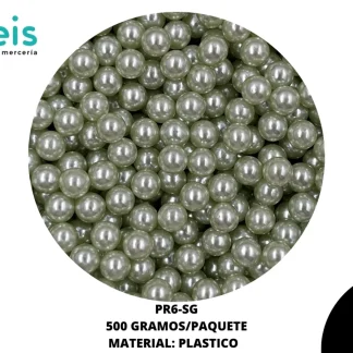 PERLAS REMACHE PR6-SG 6mm 500 GRS/BOLSA SAGE