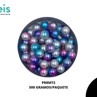 PERLAS REMACHE PR8MT2 8mm 500 GRS/BOLSA MULTICOLOR