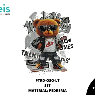 PARCHES DTF OSO CON LENTES PTRD-OSO-LT