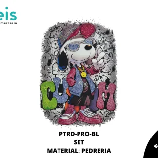 PARCHES DTF PERRO CON GORRA PTRD-PRO-BL