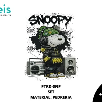 PARCHES DTF PEDRERIA SNOOPY CON BOCINAS PTRD-SNP