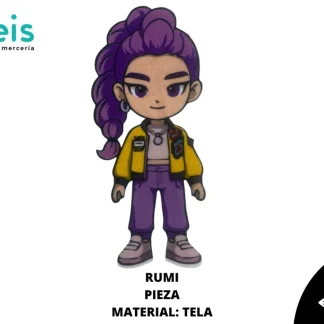 PARCHES ESTAMPADO GUERRERA KPOP RUMI MORADO