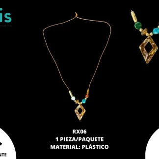 COLLAR DE CORDON CON CUENTAS RX06