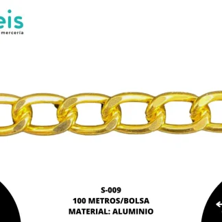 CADENA ALUMINIO S-009 100MTS/BOLSA DORADO