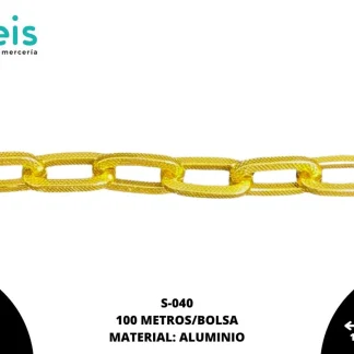 CADENA ALUMINIO S-040 100MTS/BOLSA DORADO