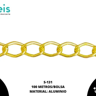 CADENA ALUMINIO S-131 100MTS/BOLSA DORADO
