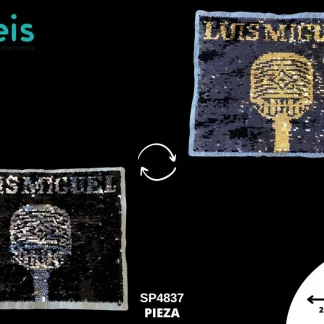 PARCHES LENTEJUELA REVERSIBLE CUADRO LUIS MIGUEL MICROFONO SP4837