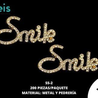 STICKER STRASS 3.6X1.7CM 200 UND/PAQ DORADO