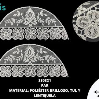 MANGAS DECORADAS SS0821 20 PAR/PQT BLANCO