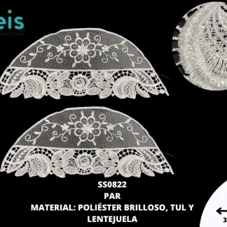 MANGAS DECORADAS SS0822 20 PAR/PQT BLANCO