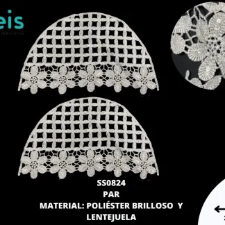 MANGAS DECORADAS SS0824 20 PAR/PQT BLANCO