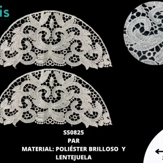 MANGAS DECORADAS SS0825 20 PAR/PQT BLANCO