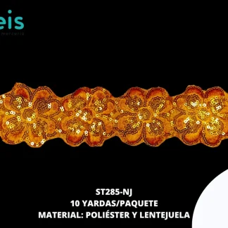 MILLARE APLICACION PLANCHA FLOR REF: ST285 NARANJA 15 YARDAS PAQUETE