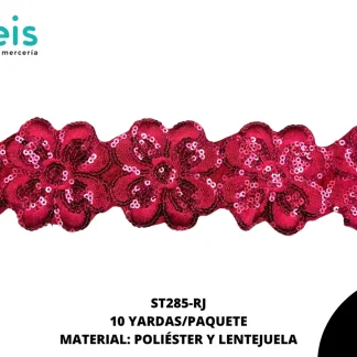 MILLARE APLICACION PLANCHA FLOR REF: ST285 ROJO 15 YARDAS PAQUETE