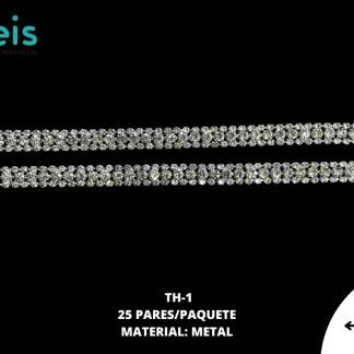 TIRANTE HIERRO 16CM TH-1 CRISTAL 25 PARES/PAQUETE