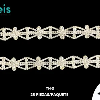 TIRANTE HIERRO 16CM TH-3 CRISTAL 25 PIEZAS/PAQUETE
