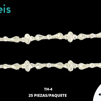 TIRANTE HIERRO 16CM TH-4 CRISTAL 25 PIEZAS/PAQUETE