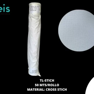 TELA CROSS STICH 50 MTS/ROLLO BLANCO