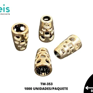TERMINAL PLASTICO 13.9 X 9.2 MM1000PZ/BOLSA TM-353 UV DORADO